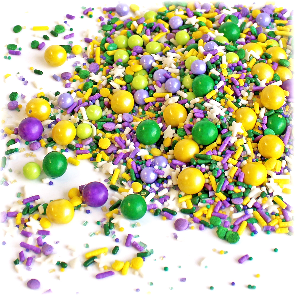 Sprinkle Pop Mardi Gras Sprinkle Mix, 4 oz.