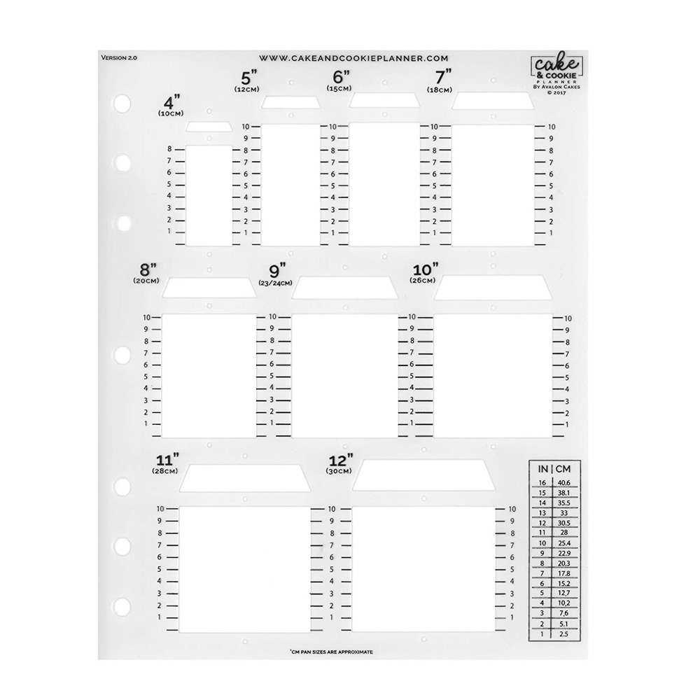 Square Cake Sketching Template by Avalon Cakes