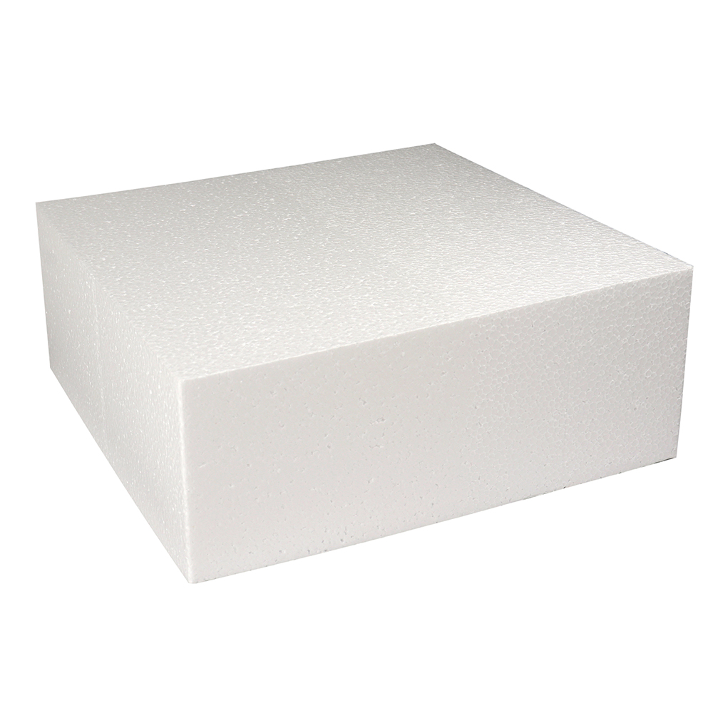 Square Polystyrene Cake Dummy, 4 Inch High