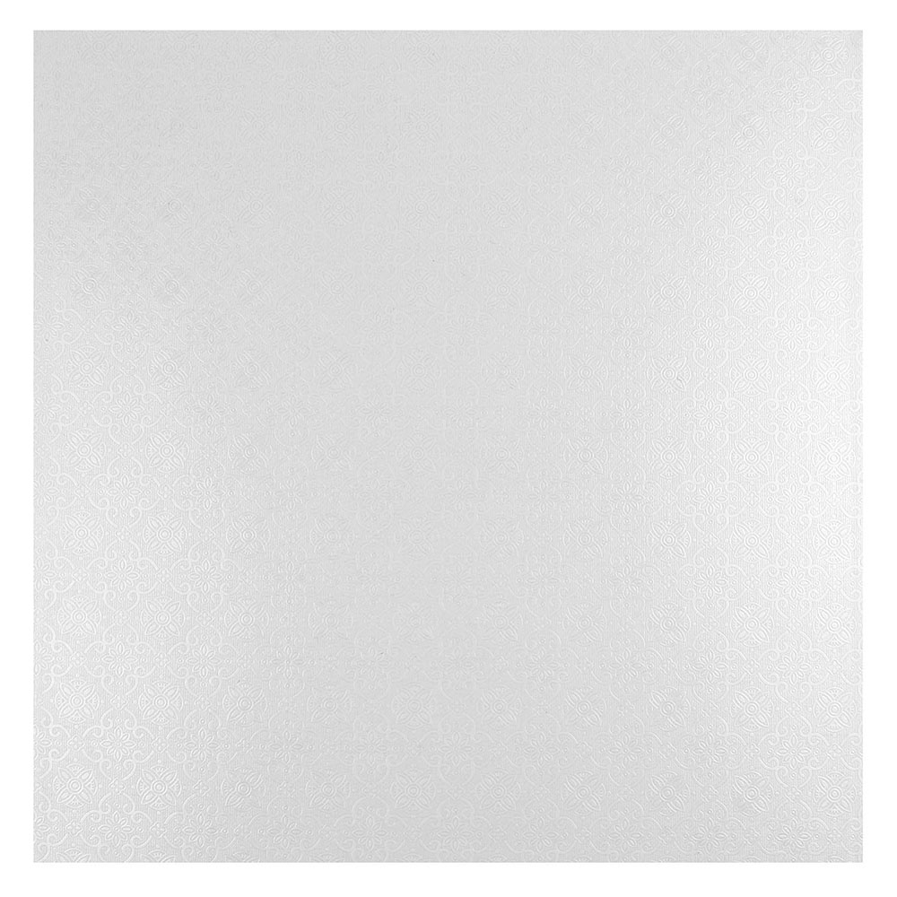 O'Creme Square White Cake Drum Board 12" x 1/4" Thick, Pack of 10