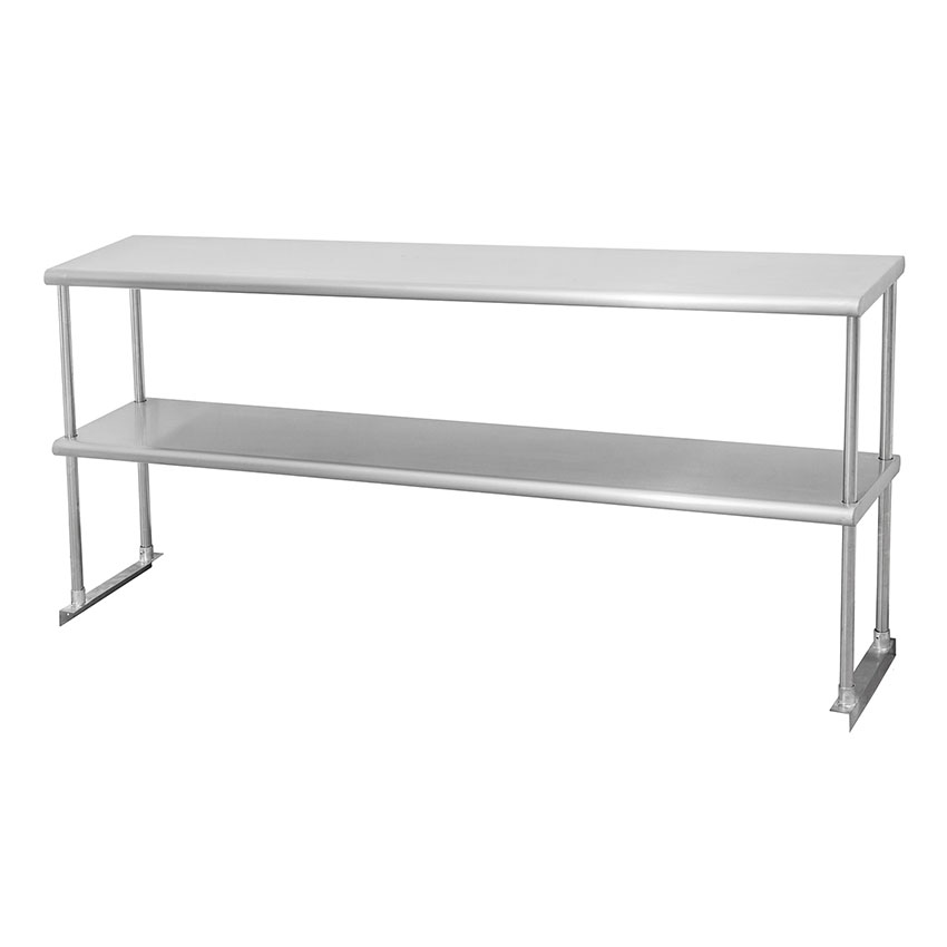 Stainless Steel Adjustable Double Over-Shelf 12" Deep