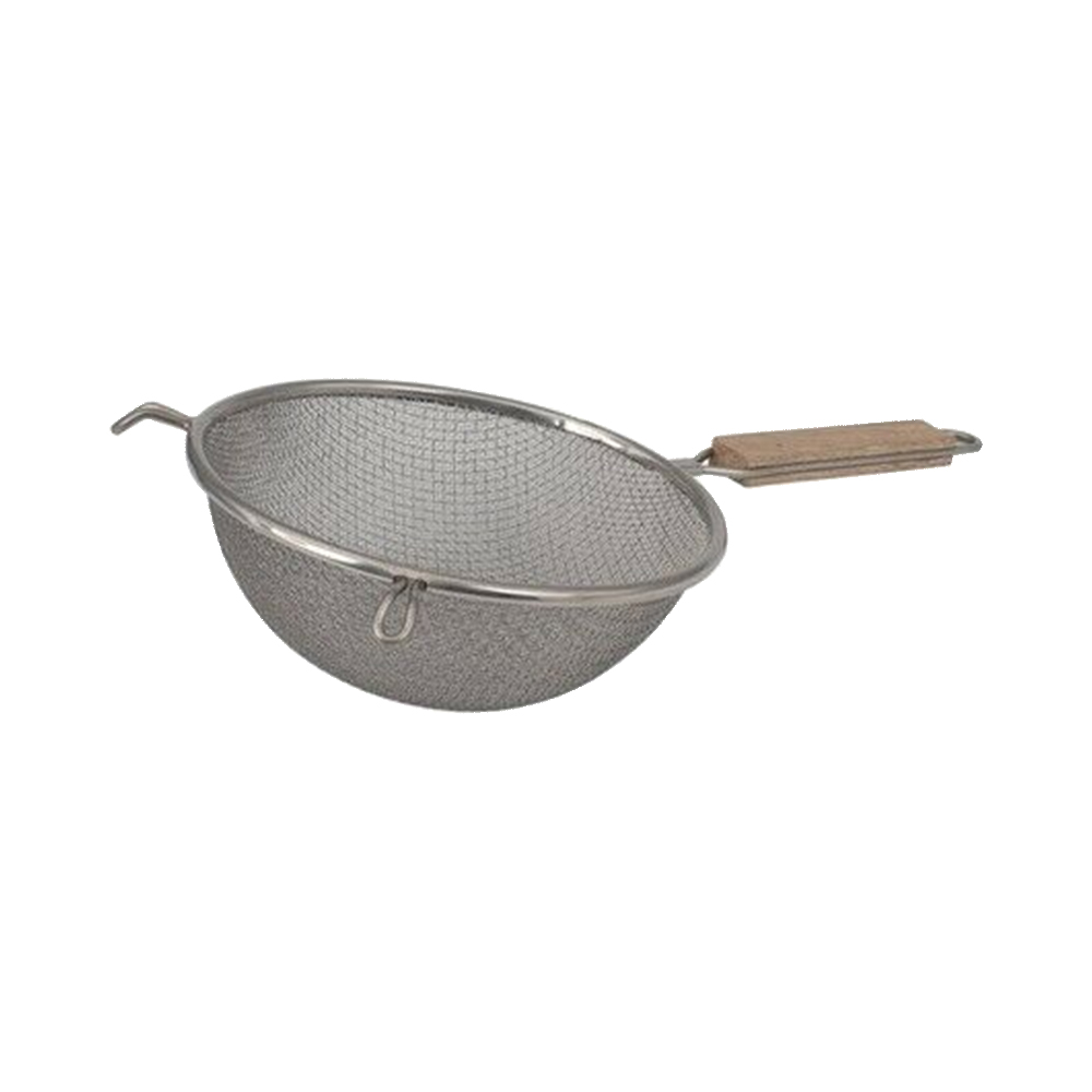 Stainless Steel Double Mesh Strainer, 8" Bowl
