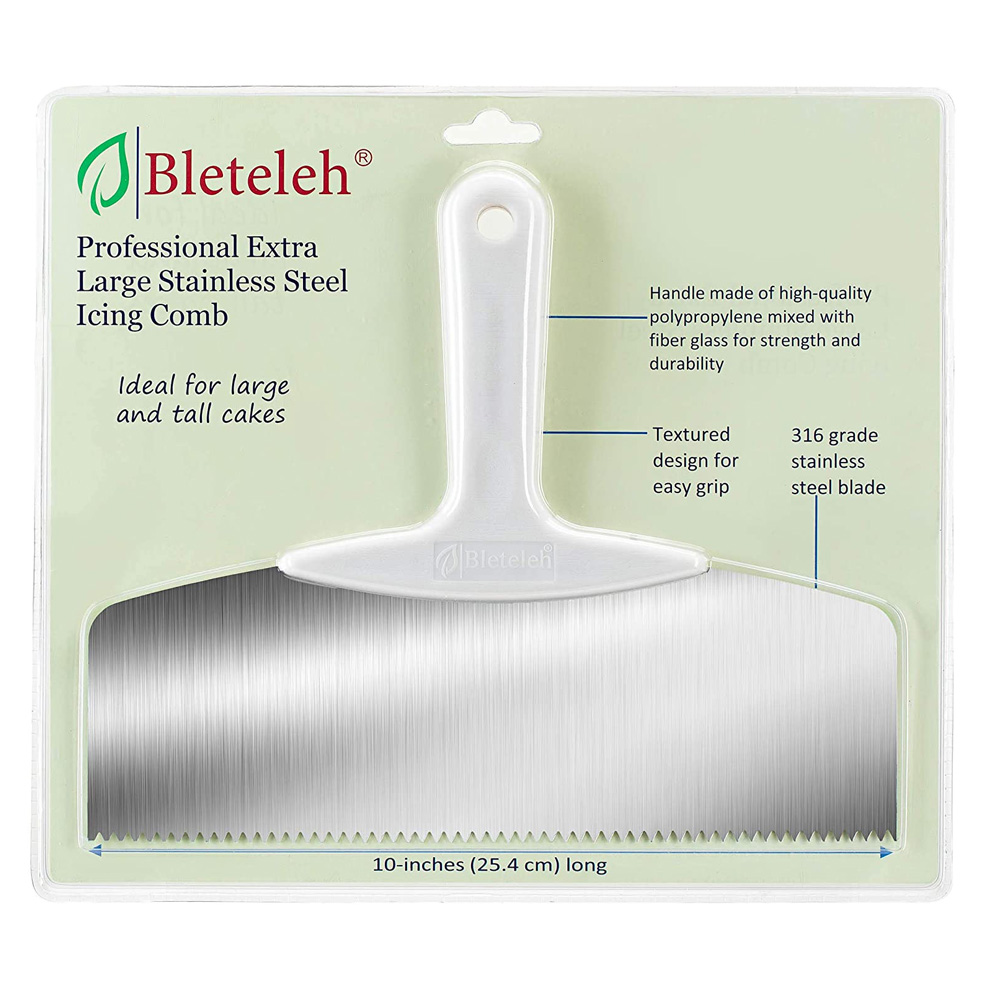 Stainless Steel Serrated Icing Comb, 10"