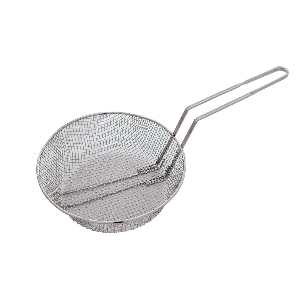 Stainless Steel Medium Mesh Culinary Basket, 8" Diameter