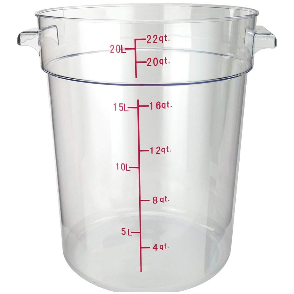 Stanton Clear Round Food Storage Container, 22 Quart