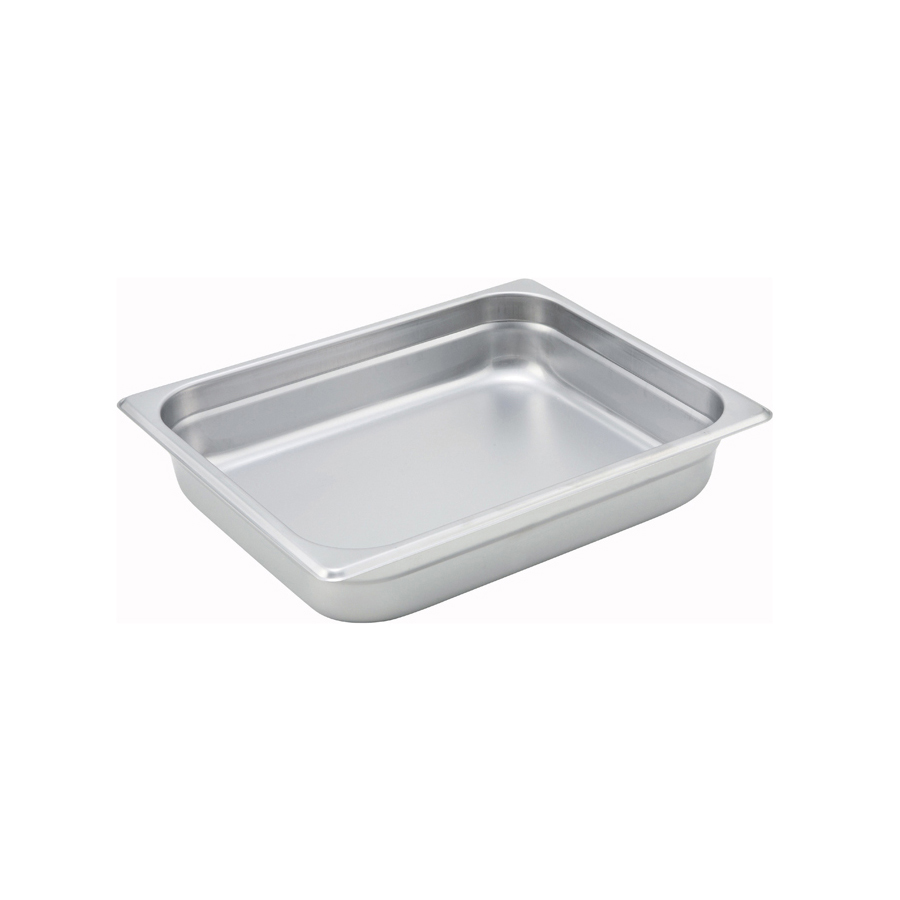 Steam-Table Pan, Stainless, Half Size (10-3/8" x 12-3/4") x 2-1/2"
