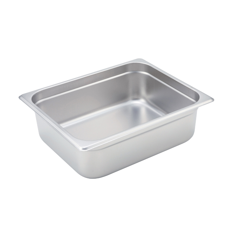 Steam Table Pan, Stainless, Half Size (10-3/8" x 12-3/4") x 4"