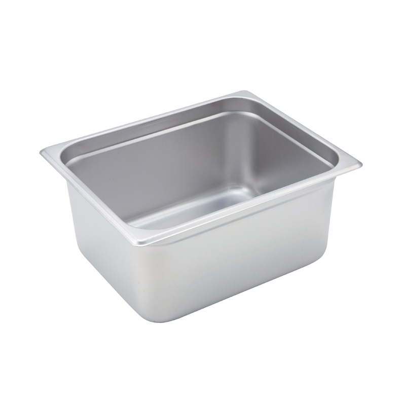 Steam Table Pan, Stainless, Half Size (10-3/8" x 12-3/4") x 6"