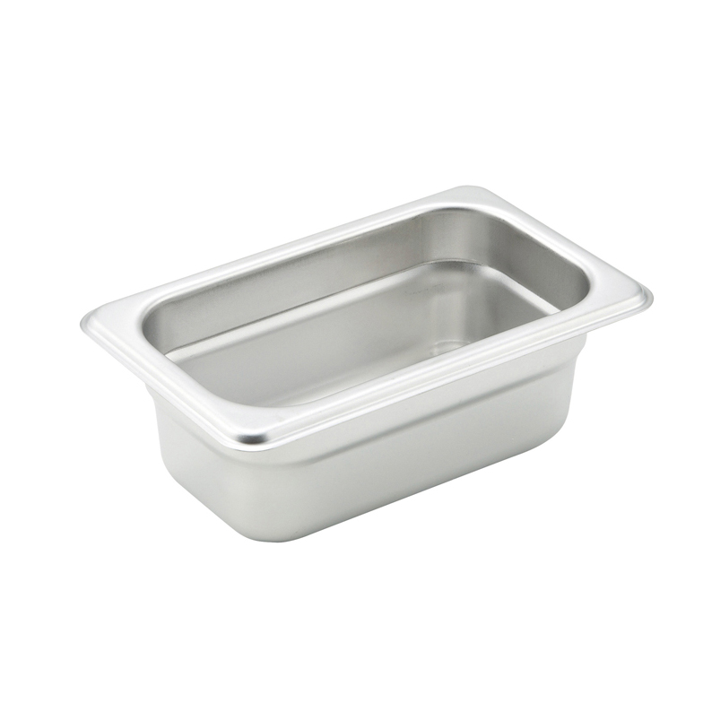 Steam-Table Pan, Stainless, Ninth Size (6-3/4" x 4-1/4") x 2-1/2"