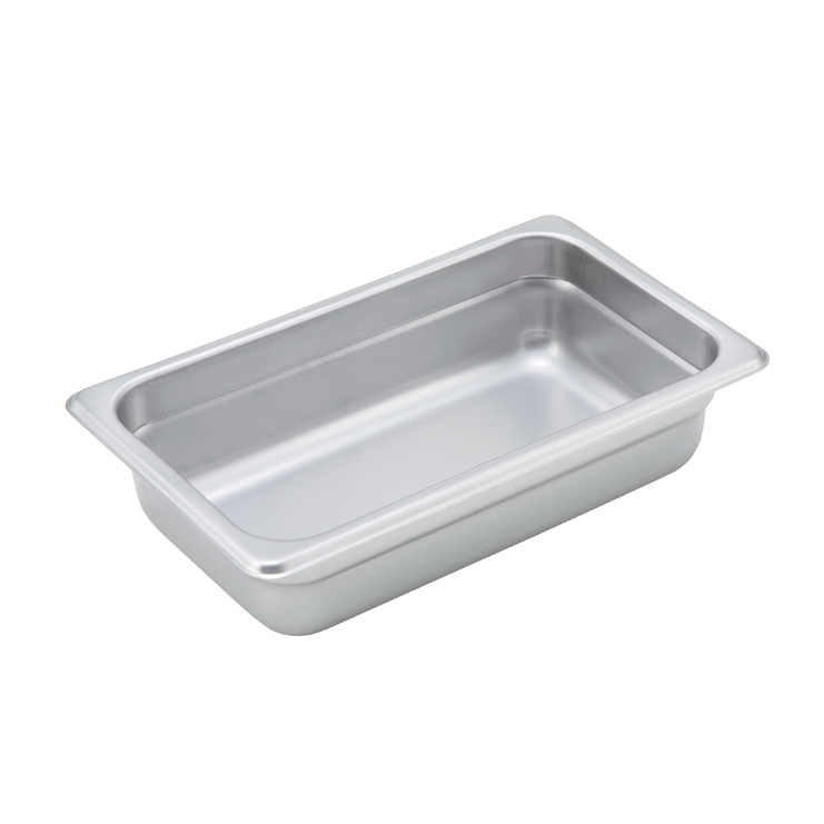 Steam Table Pan, Stainless, Quarter Size (10-5/16" x 6-5/16") x 2-1/2"