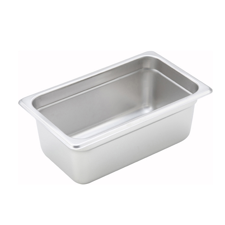 Steam Table Pan, Stainless, Quarter Size (10-5/16" x 6-5/16") x 4"