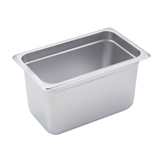 Steam Table Pan, Stainless, Quarter Size (10-5/16" x 6-5/16") x 6"