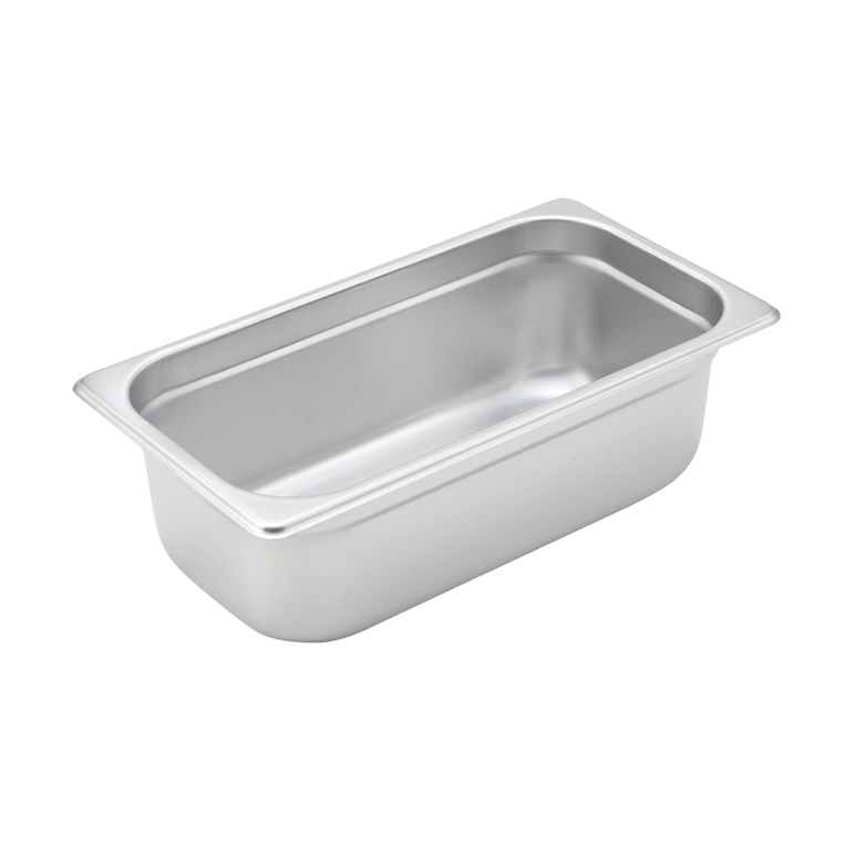 Steam-Table Pan, Stainless, Third Size (6-7/8" x 12-3/4") x 4"