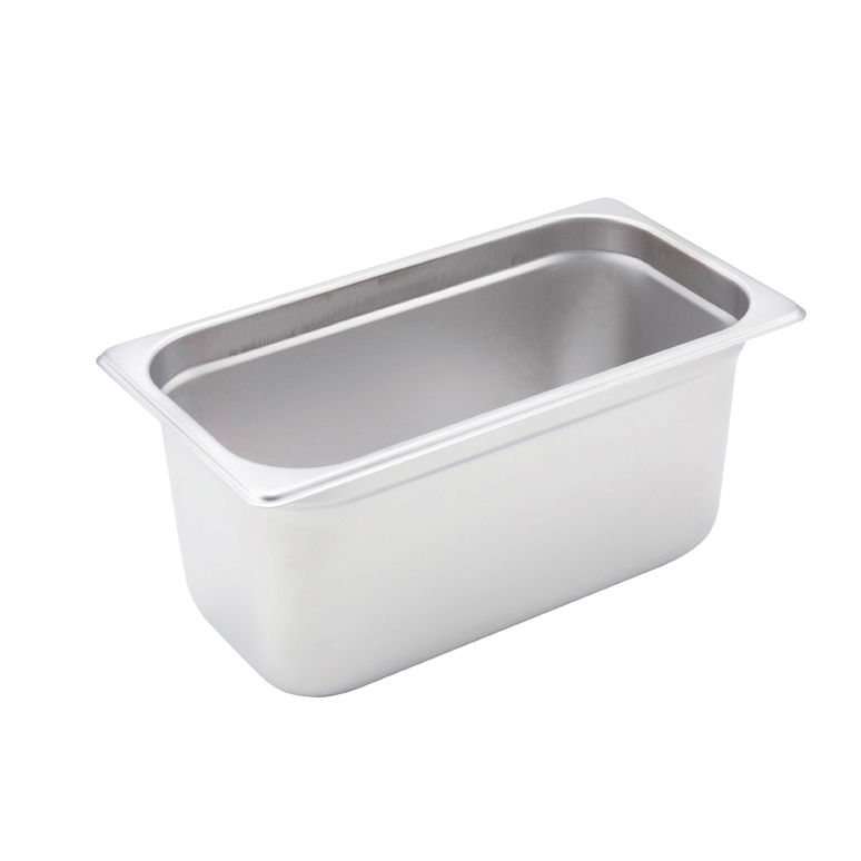 Steam Table Pan, Stainless, Third Size (6-7/8" x 12-3/4") x 6"