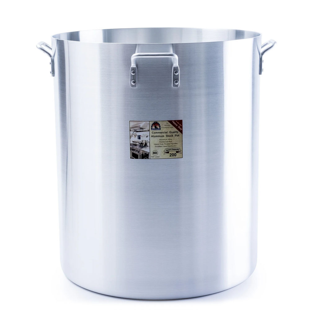 Stock Pot Aluminum Heavy Duty, 200 Quart