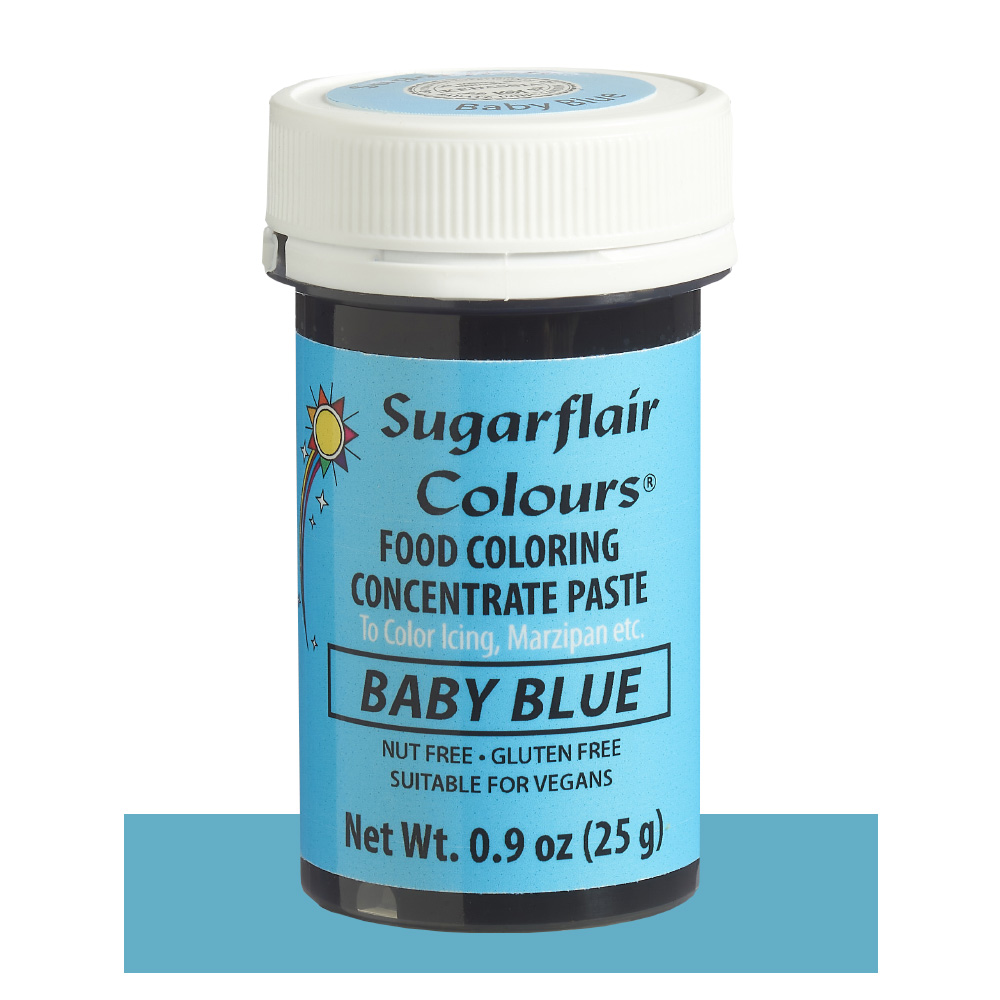 SugarFlair Baby Blue Concentrated Gel Paste Color, 25 gr.