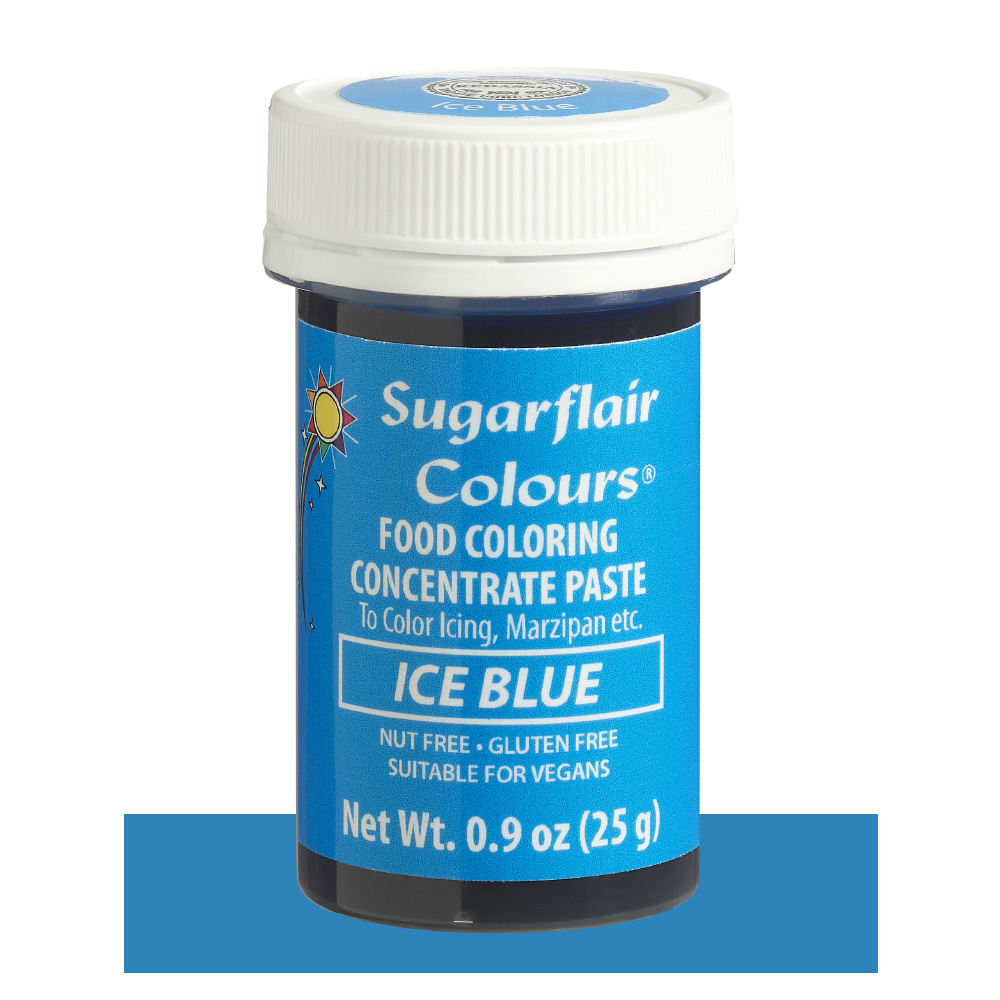 SugarFlair Ice Blue Concentrated Gel Paste Color, 25 gr.