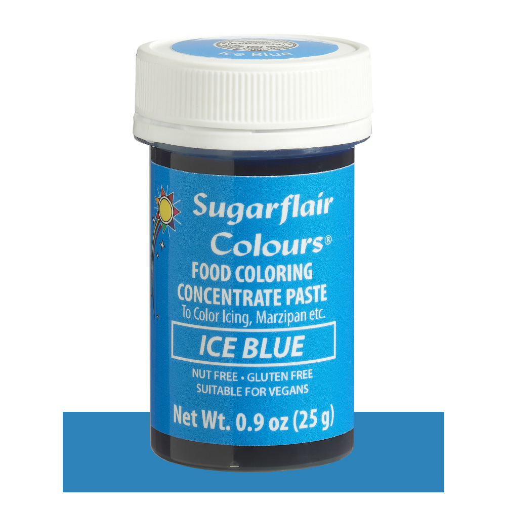 SugarFlair Ice Blue Concentrated Gel Paste Color, 25 gr.