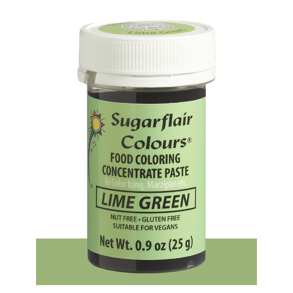 SugarFlair Lime Green Concentrated Gel Paste Color, 25 gr.