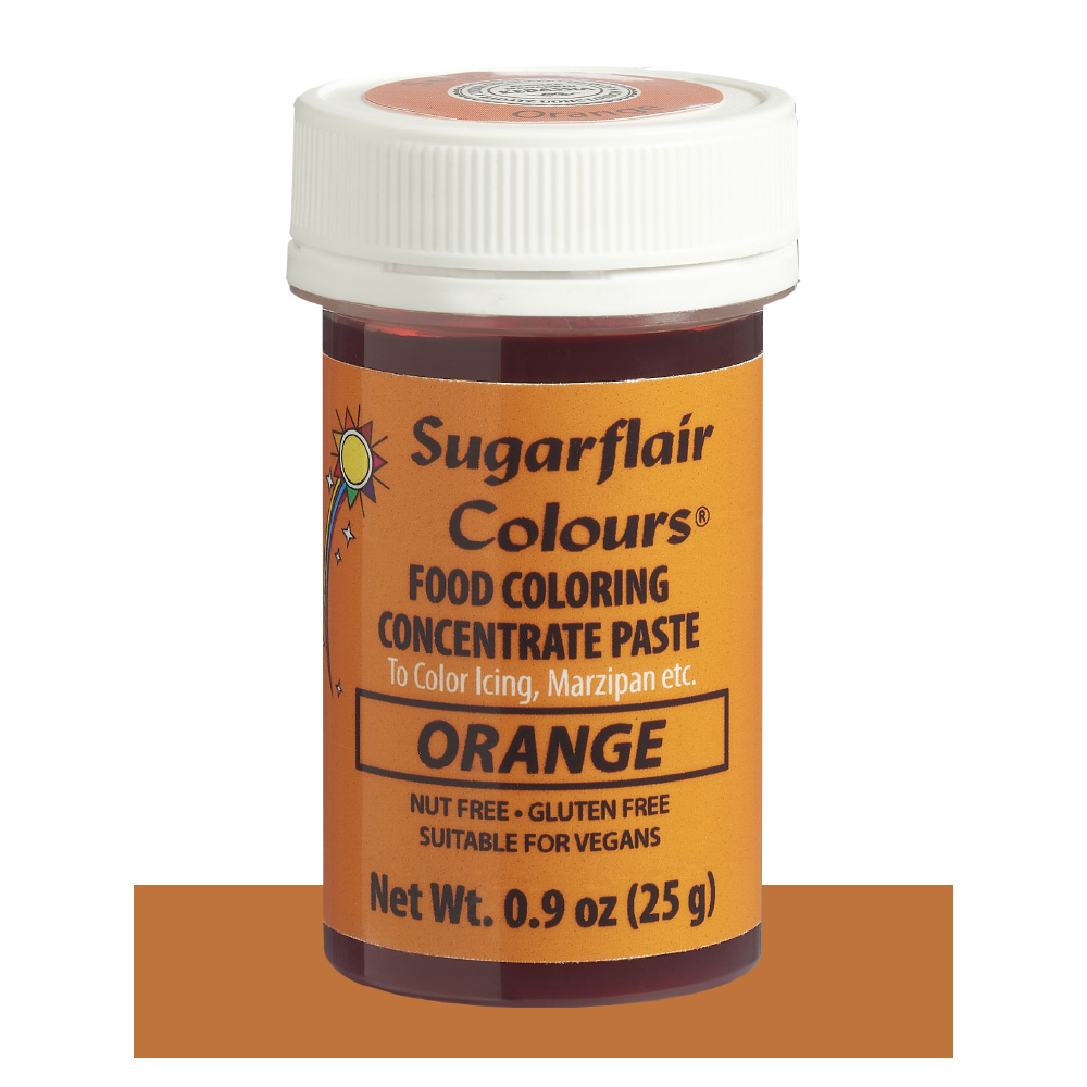 SugarFlair Orange Concentrated Gel Paste Color, 25 gr.