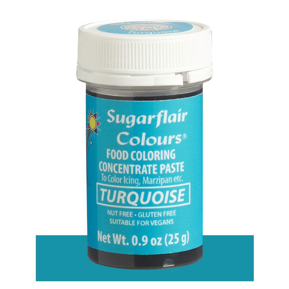 SugarFlair Turquoise Concentrated Gel Paste Colors, 25 gr.