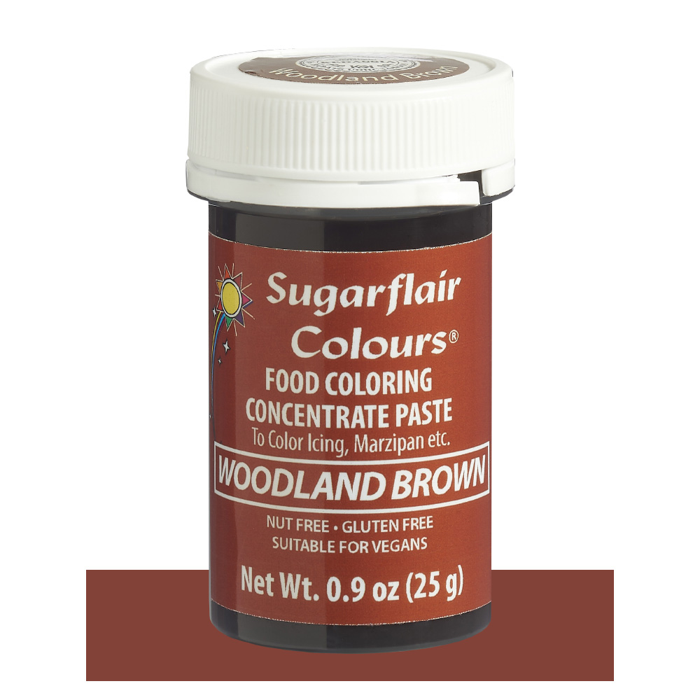 SugarFlair Woodland Brown Concentrated Gel Paste Color, 25 gr.