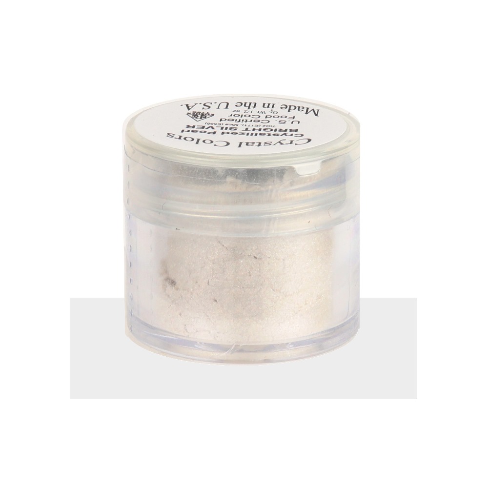 Sugarpaste Bright Silver Pearl Luster Dust, Grams