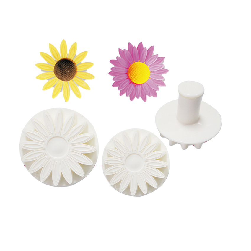 O'Creme Sunflower Plunger Cutter, Set of 3