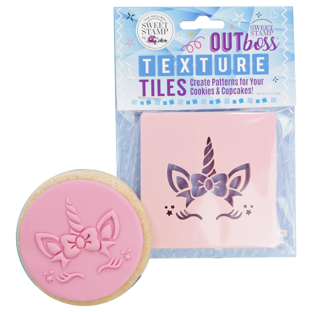 Sweet Stamp Bow Unicorn Texture Tile