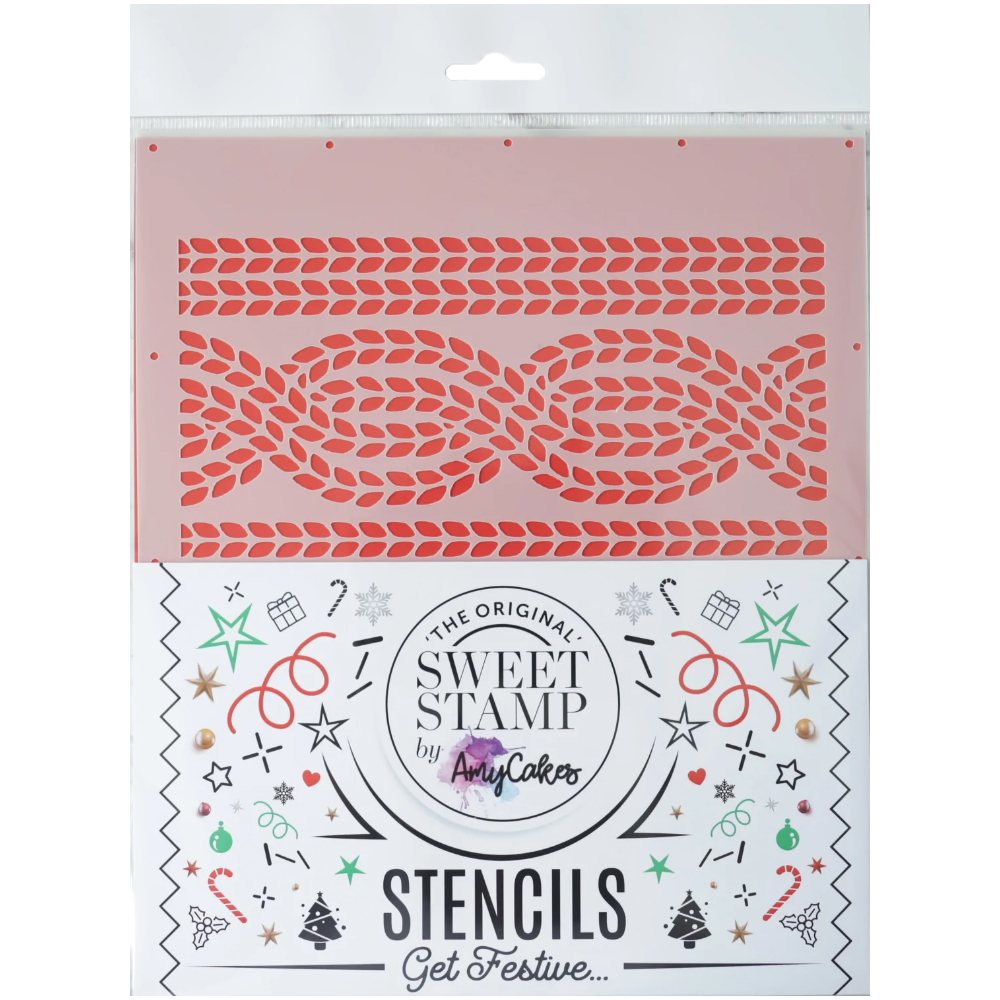 Sweet Stamp CABLE KNIT Cake Stencil