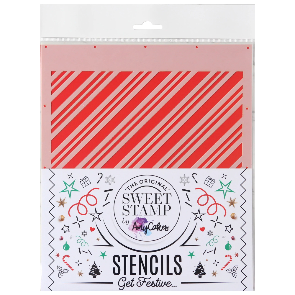 Sweet Stamp CANDY STRIPE Cake Stencil