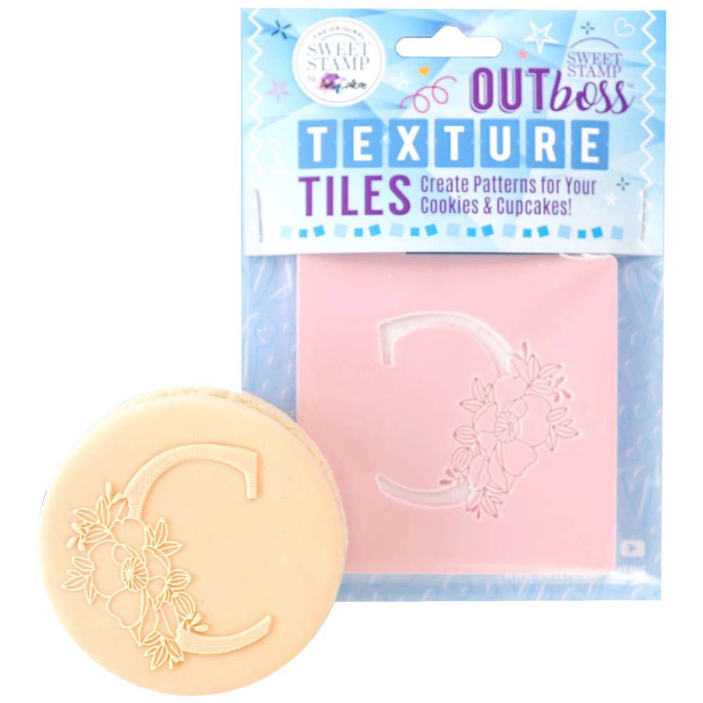 Sweet Stamp 'Monogram Floral C' Outboss Stamp
