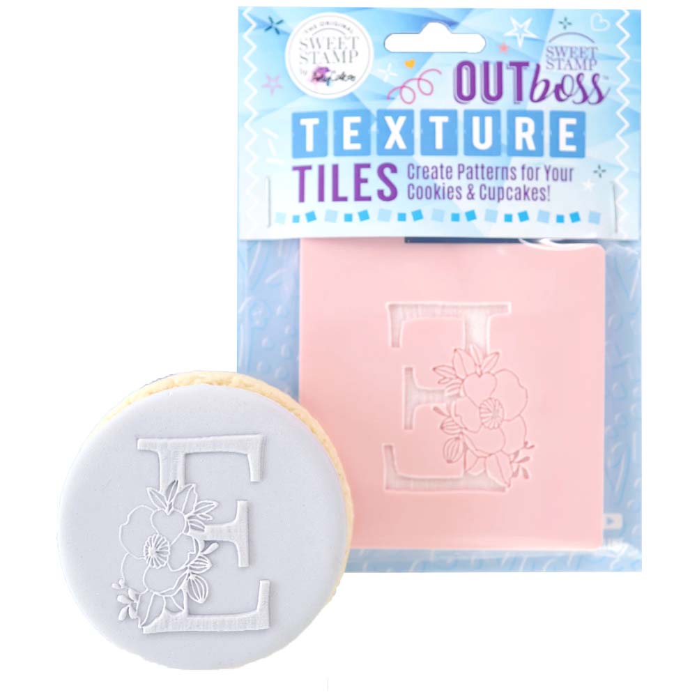 Sweet Stamp 'Monogram Floral E' Outboss Stamp