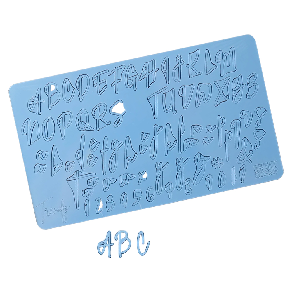 Sweet Stamp Set of Trendy Upper & Lower Case Letters and Numbers