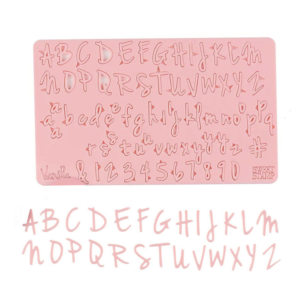 Sweet Stamp Set of Vanilla Upper & Lower Case Letters, Numbers & Symbols