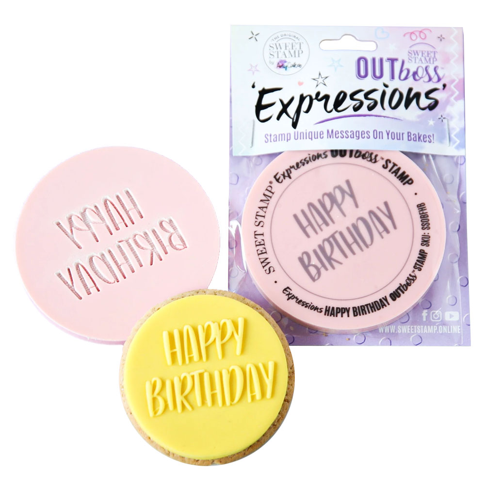 Sweet Stamp Happy Birthday Embosser | Bakedeco