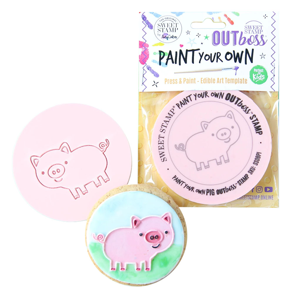 Sweet Stamps 'Pig' Paint Your Own Outboss Stamp