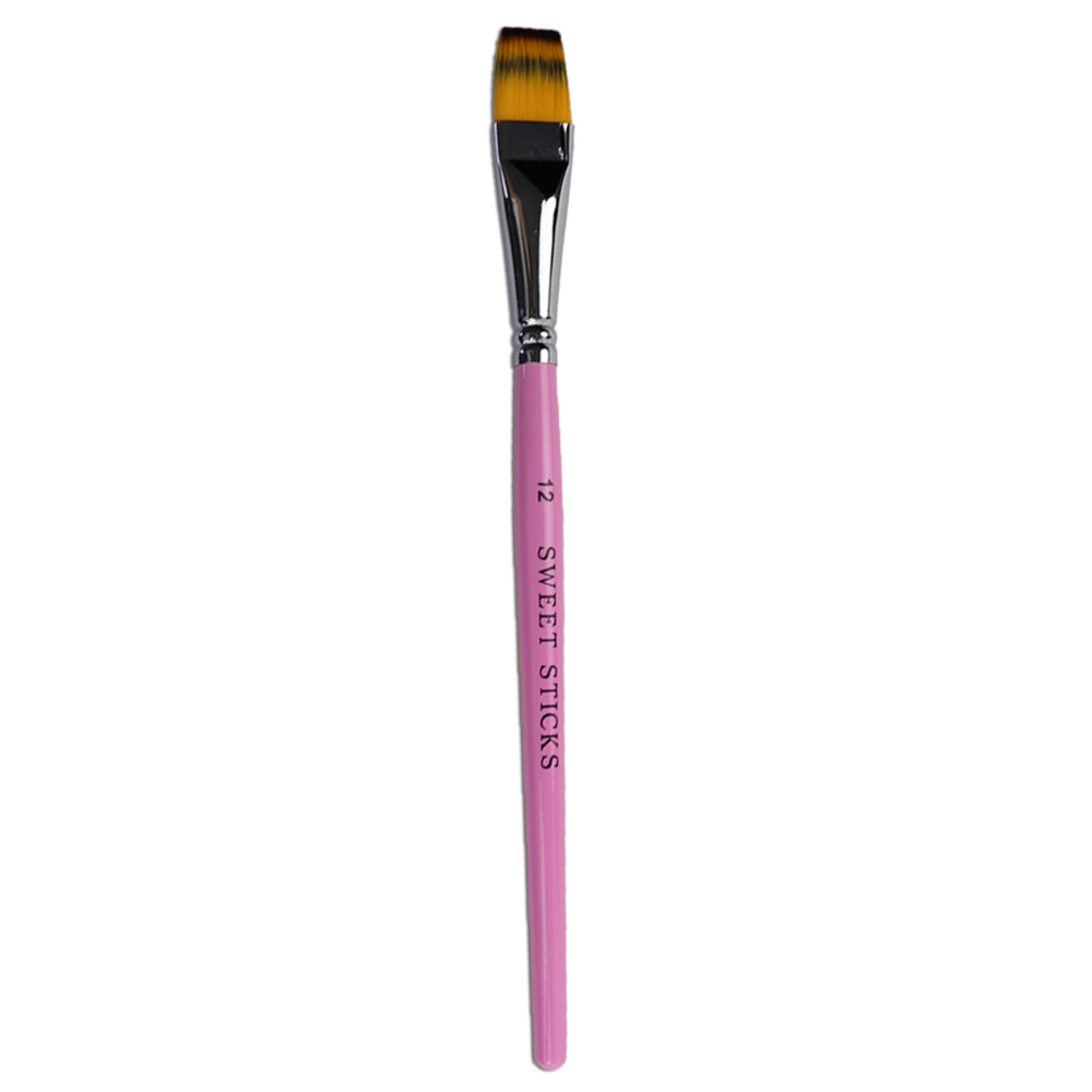 Sweet Sticks Flat Brush #12 - Colors May Vary