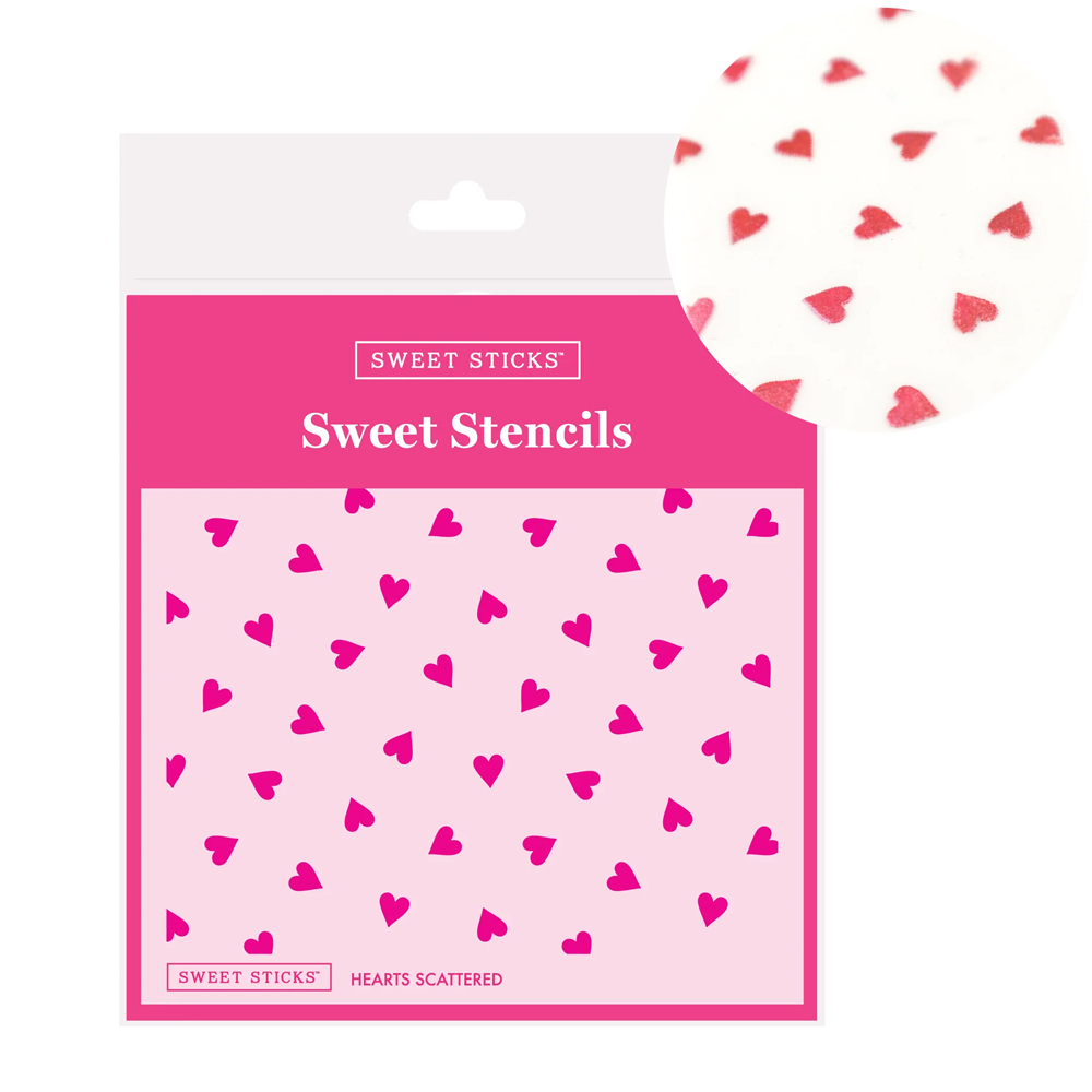 Sweet Sticks 'Hearts Scattered' Stencil