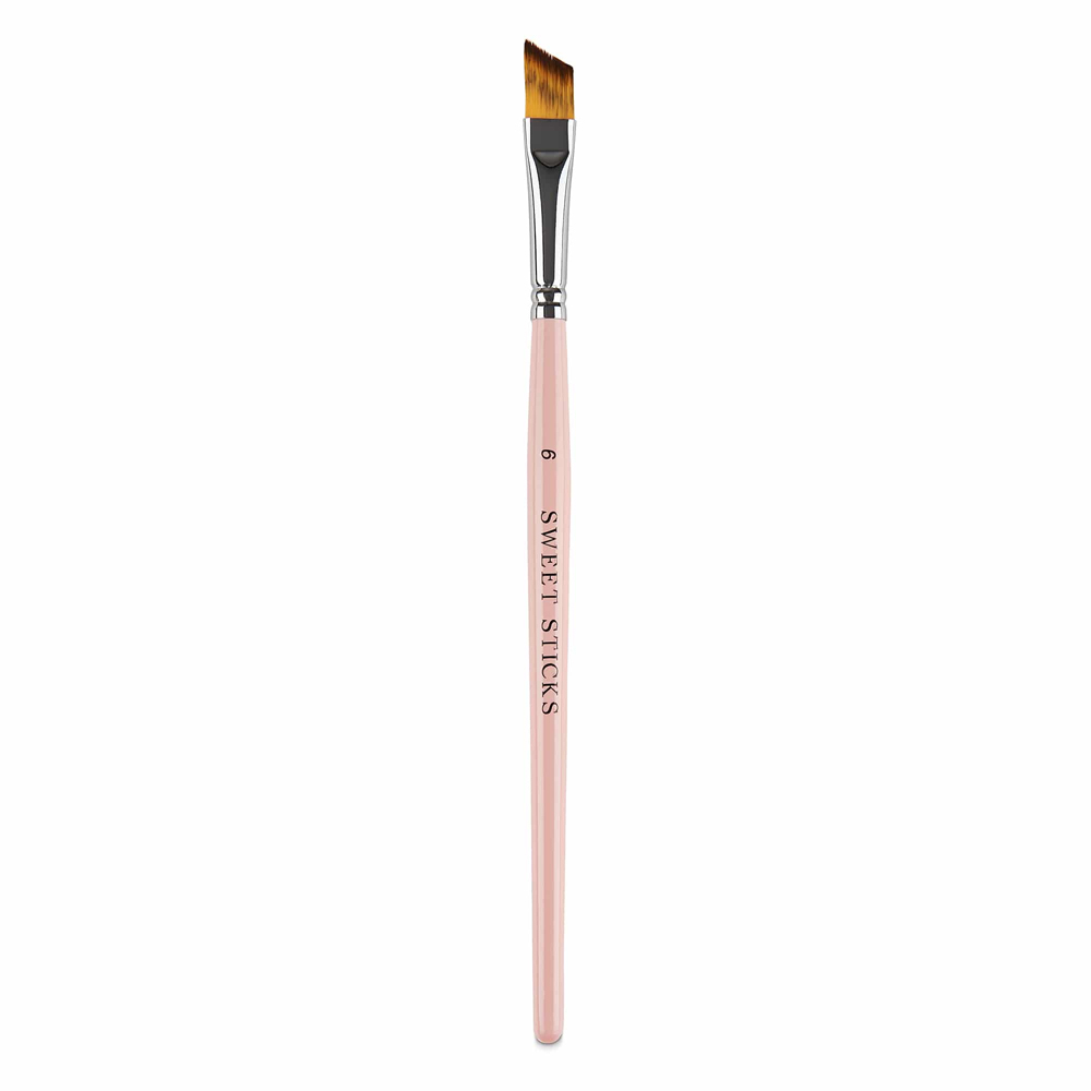 Sweet Sticks Light Pink Angular Flat Brush #6