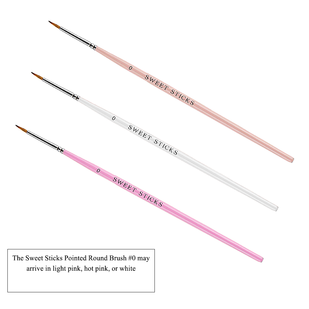 Sweet Sticks Pointed Round Brush #0 - Colors May Vary