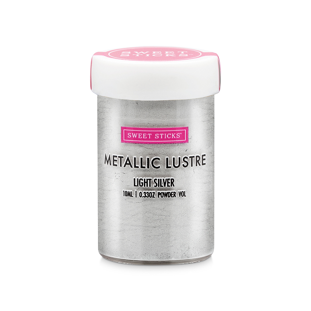 Sweet Sticks Light Silver Metallic Luster Dust, 10 ml.