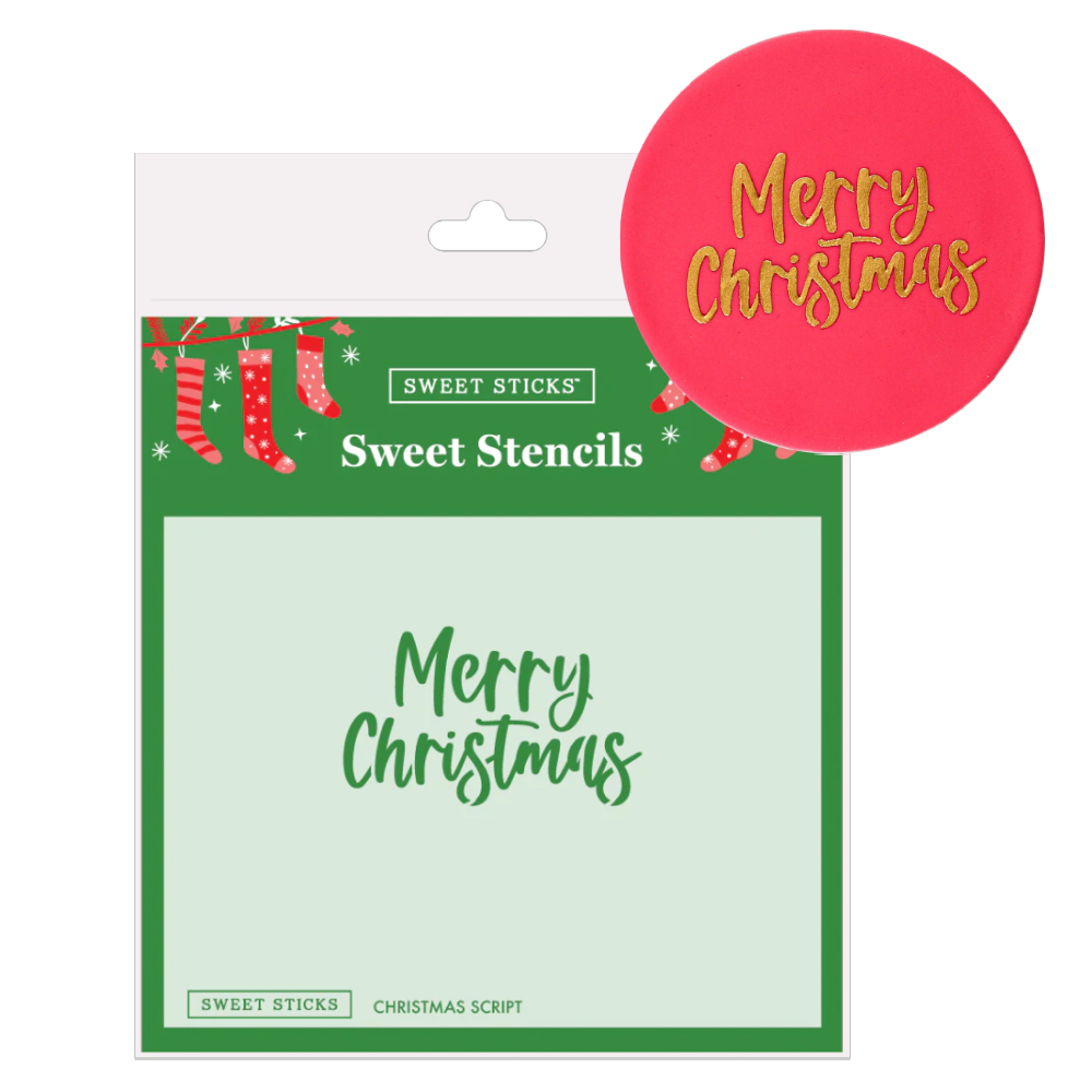 Sweet Sticks Merry Christmas Cookie Stencil