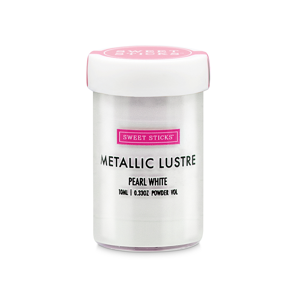 Sweet Sticks Pearl White Metallic Luster Dust, 10 ml.