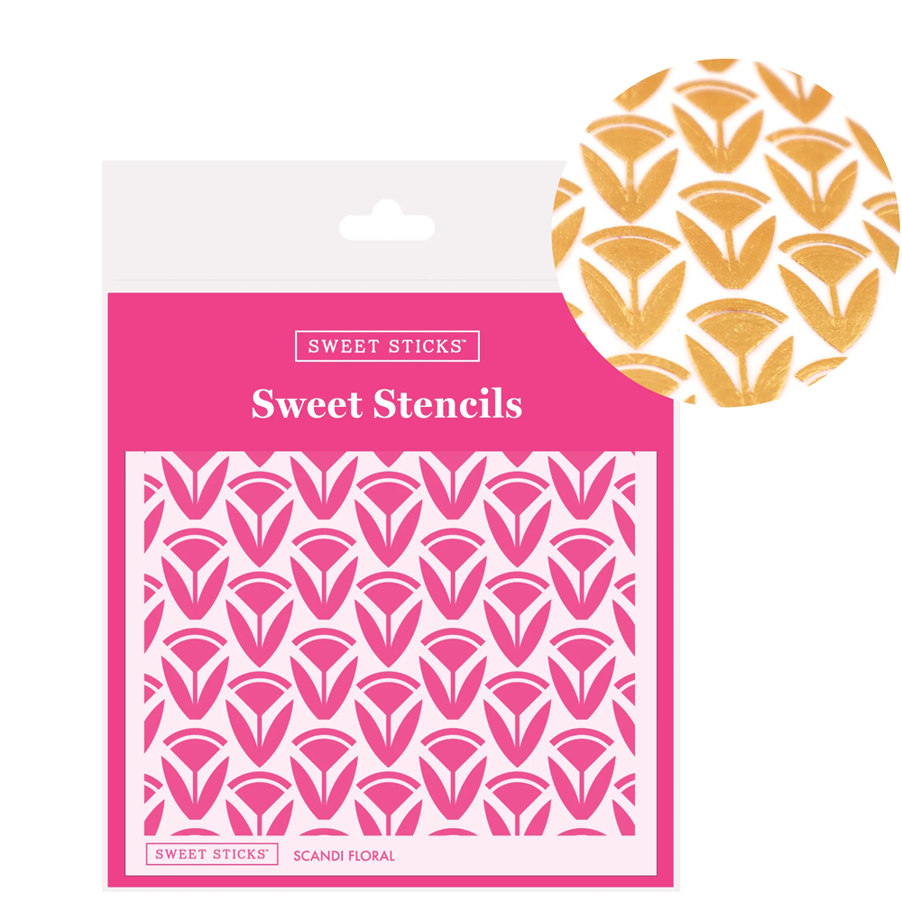 Sweet Sticks 'Scandi Floral' Stencil