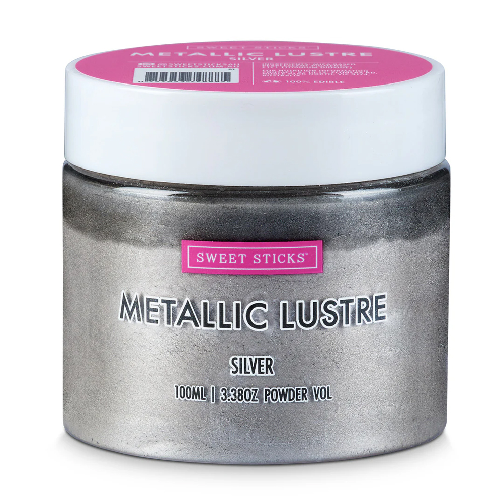 Sweet Sticks Silver Metallic Luster Dust, 100 ml.