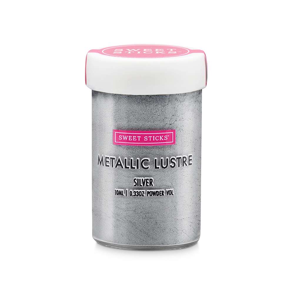 Sweet Sticks Silver Metallic Luster Dust, 10 ml.