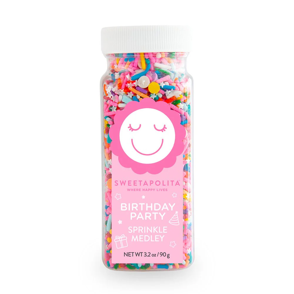 Sweetapolita Birthday Party Medley Sprinkle Mix, 3.2 oz.