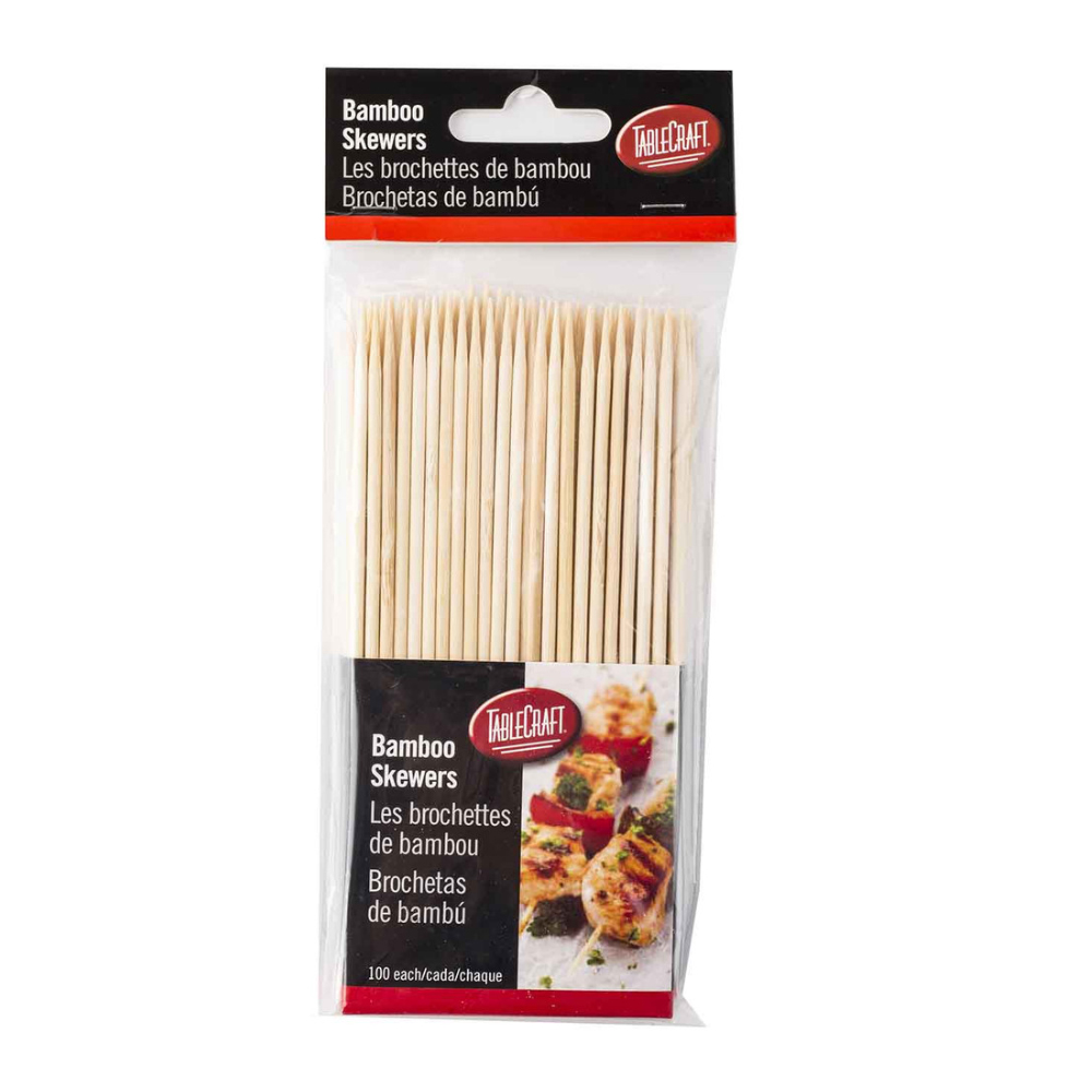 TableCraft 6" Bamboo Skewers, Pack of 100