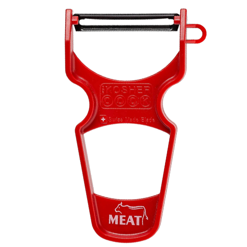 The Kosher Cook Vegetable Peeler, Red Plastic Handle